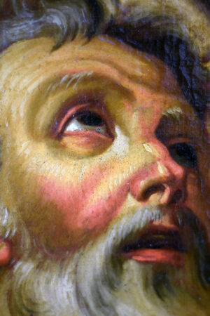 Detail of the Saint's Face - 18th Century Painting